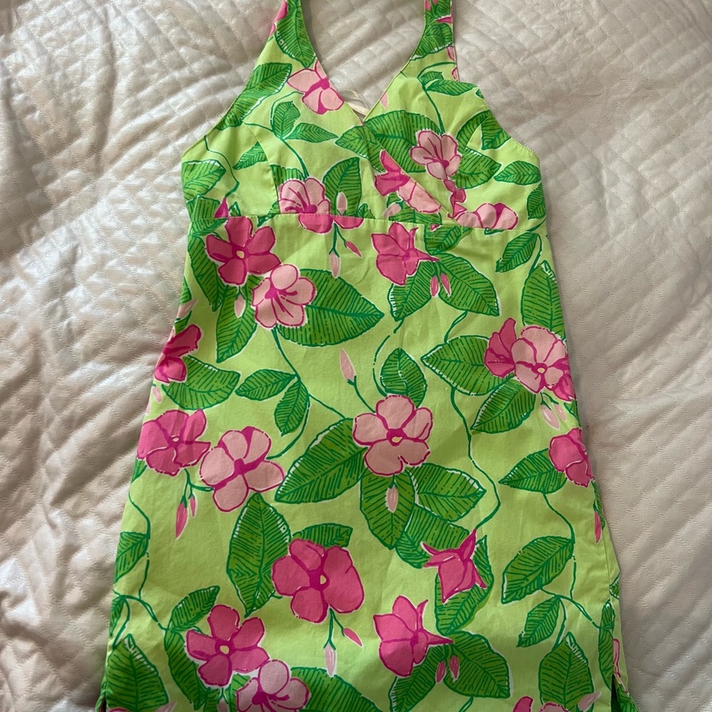 Lilly Pulitzer white label girls size 8 halter dress.